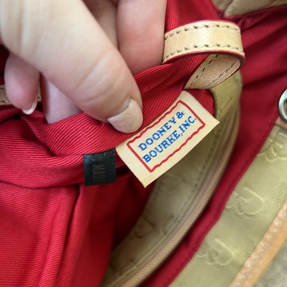 Vintage Dooney & Bourke Signature Monogram DB Logo Canvas/Leather Shoulder Bag - Picture 10 of 13